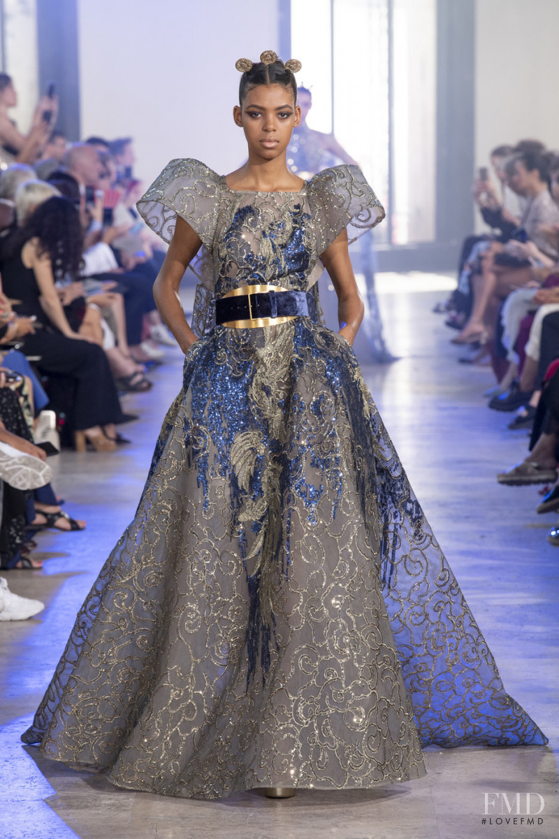 Alyssa Traore featured in  the Elie Saab Couture fashion show for Autumn/Winter 2019