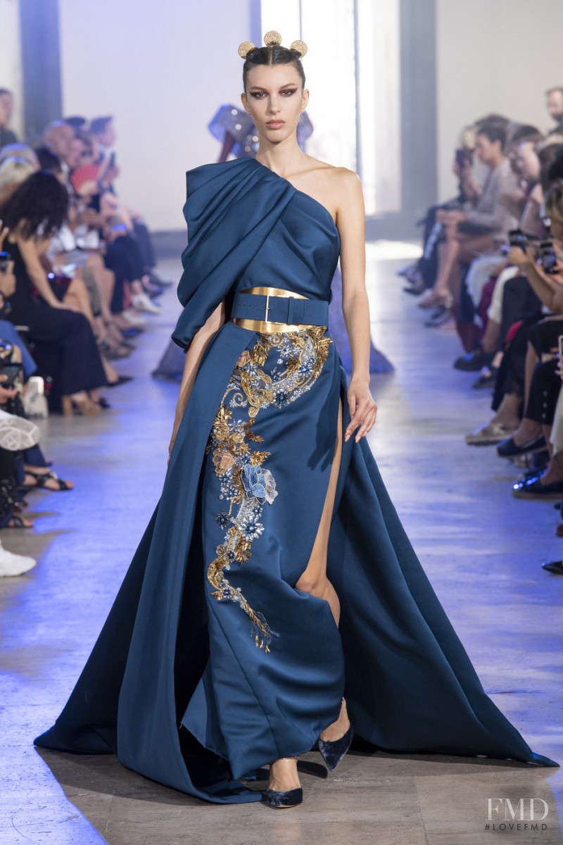Kate King featured in  the Elie Saab Couture fashion show for Autumn/Winter 2019