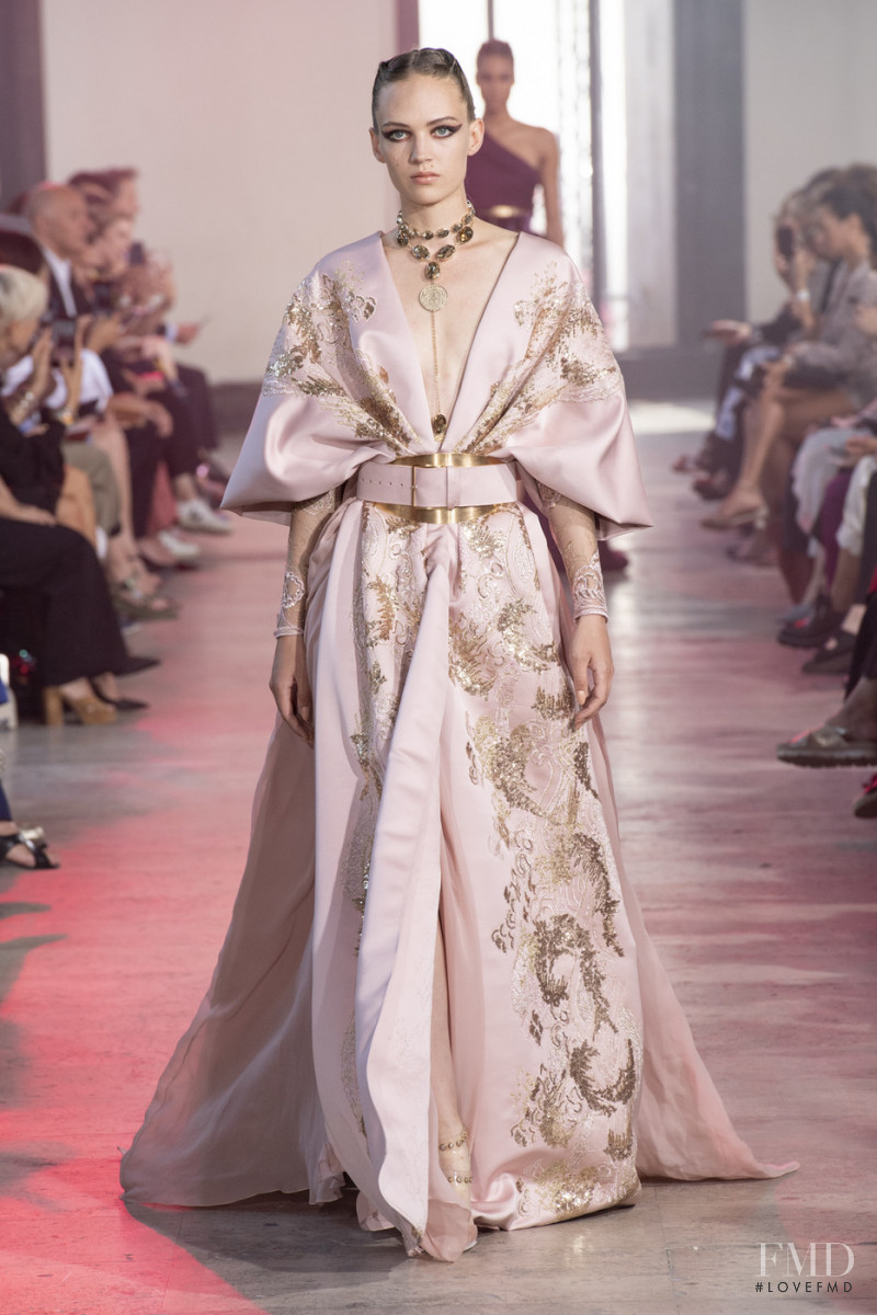Adrienne Juliger featured in  the Elie Saab Couture fashion show for Autumn/Winter 2019