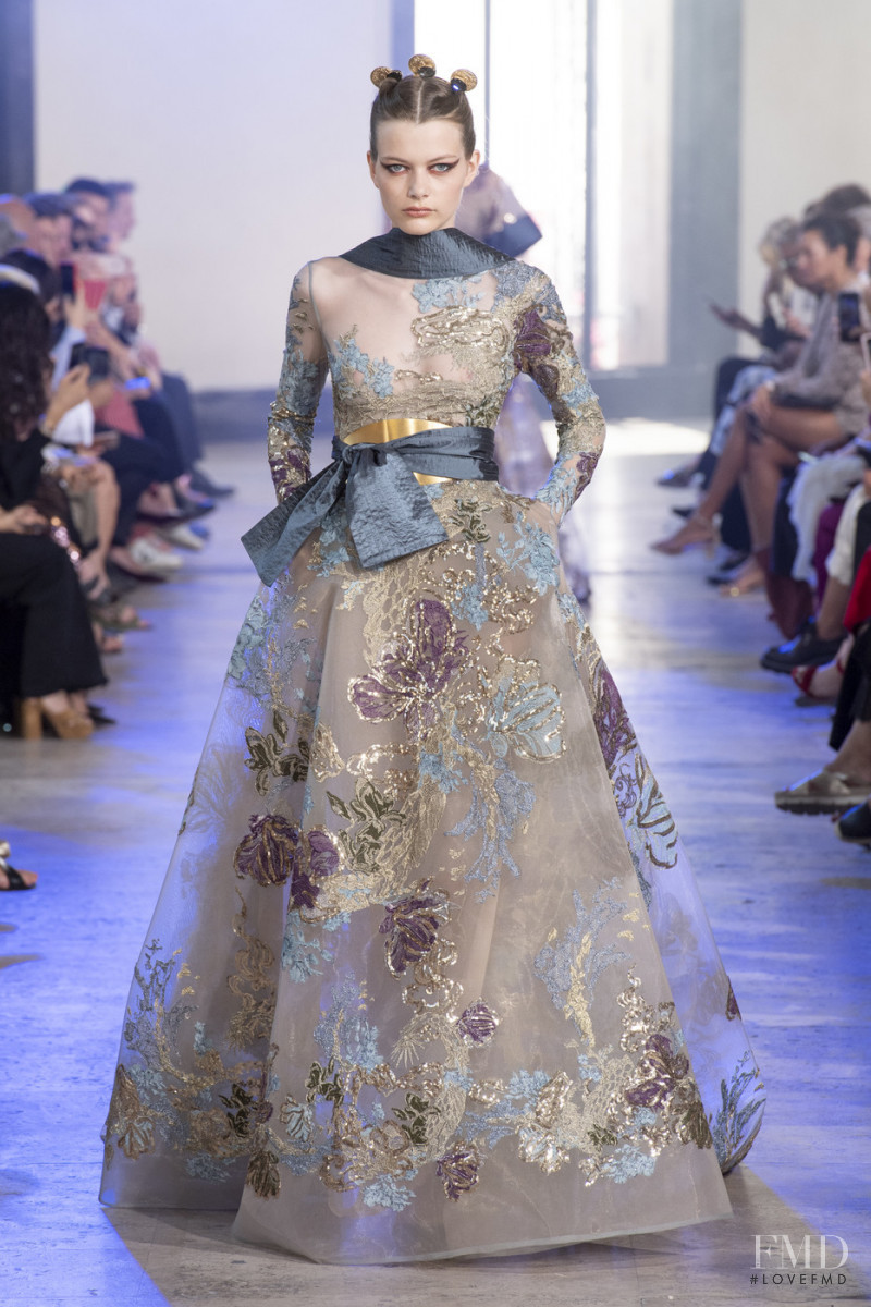 Louise Robert featured in  the Elie Saab Couture fashion show for Autumn/Winter 2019