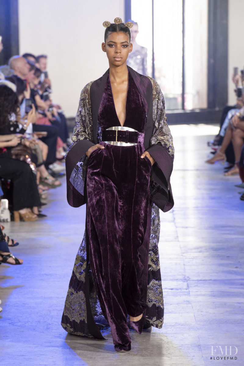 Alyssa Traore featured in  the Elie Saab Couture fashion show for Autumn/Winter 2019