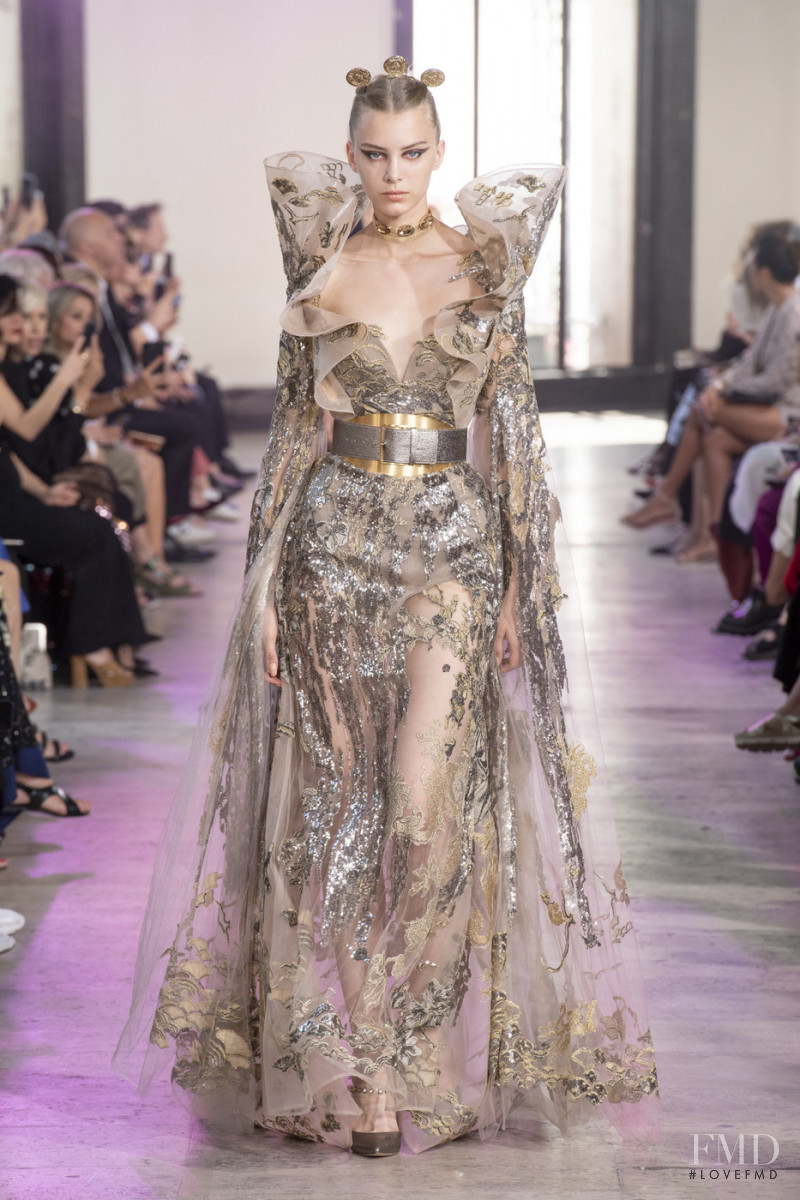 Kat Banshchikova featured in  the Elie Saab Couture fashion show for Autumn/Winter 2019