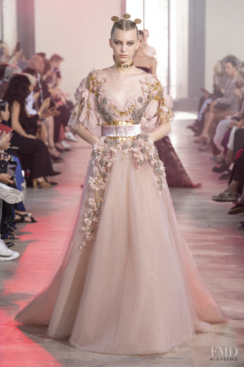 Kat Banshchikova featured in  the Elie Saab Couture fashion show for Autumn/Winter 2019