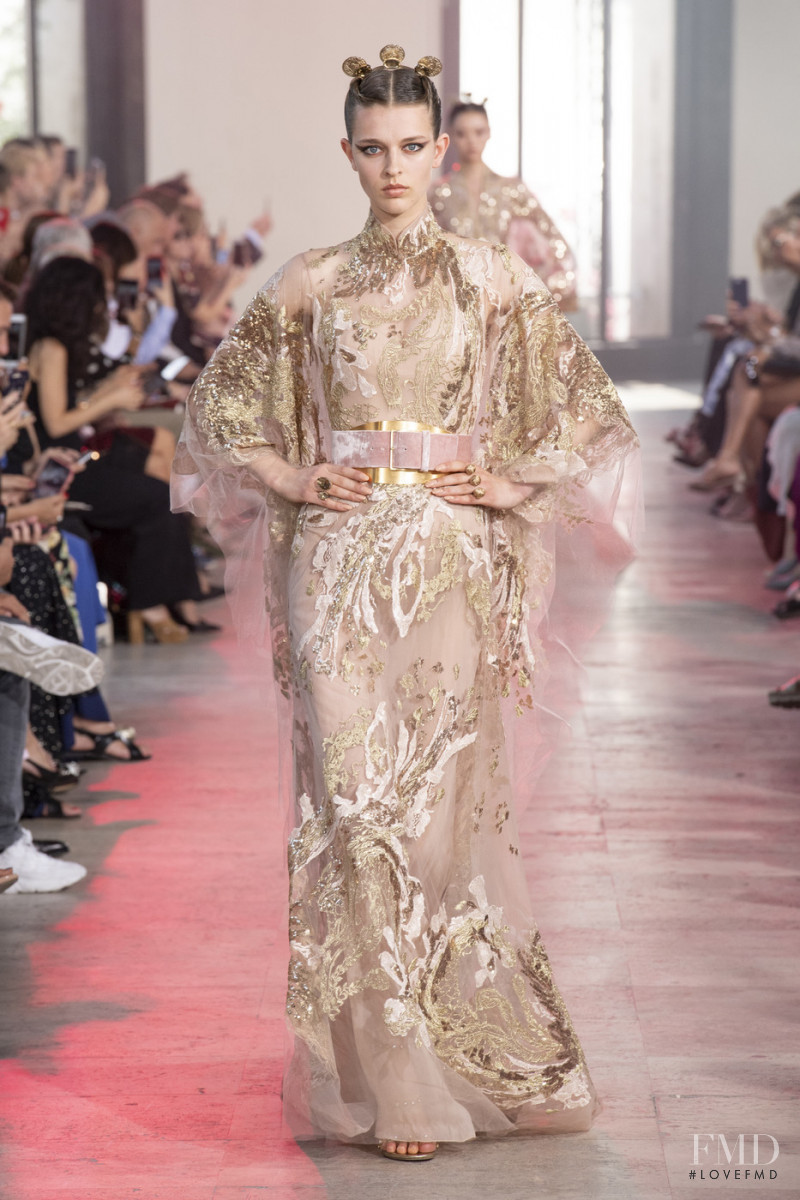 Merel Zoet featured in  the Elie Saab Couture fashion show for Autumn/Winter 2019