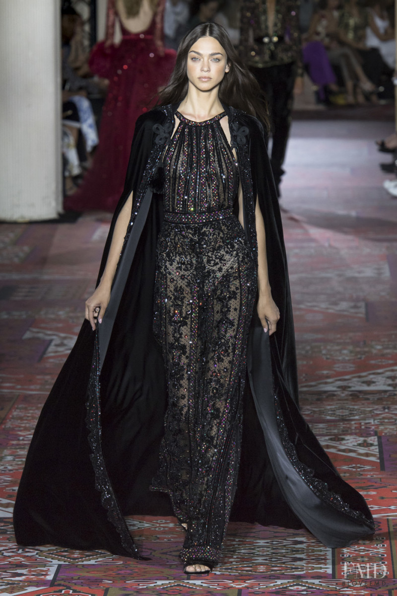 Zhenya Katava featured in  the Zuhair Murad fashion show for Autumn/Winter 2019