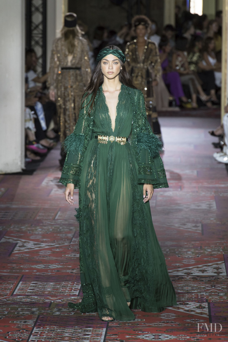 Zhenya Katava featured in  the Zuhair Murad fashion show for Autumn/Winter 2019