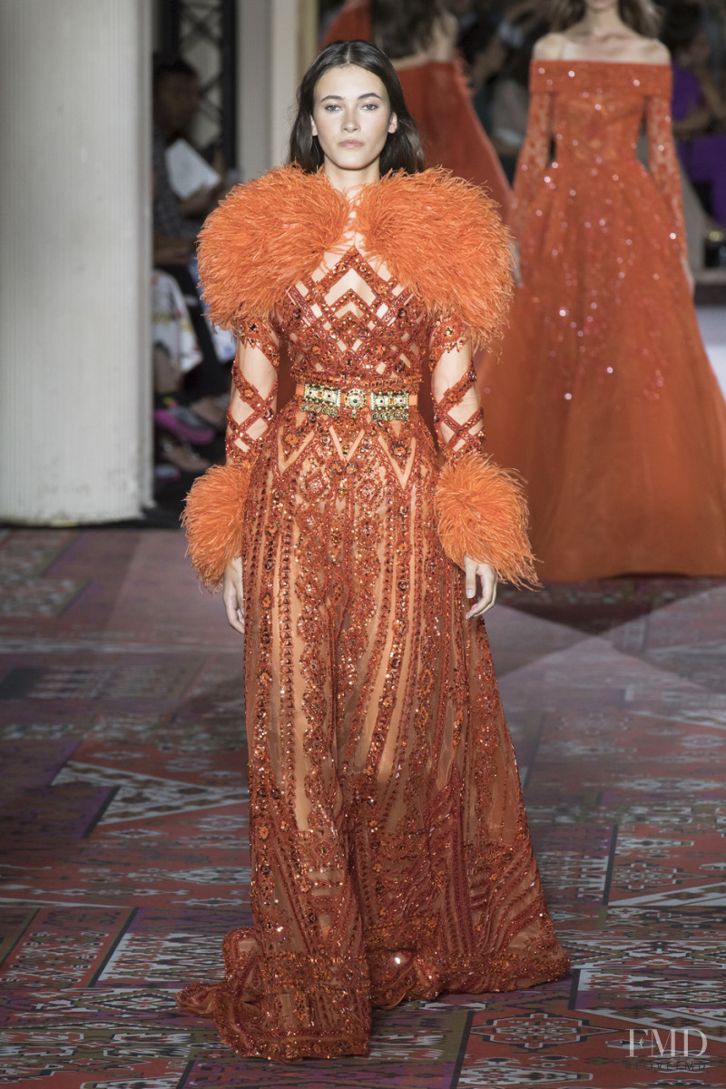 Greta Varlese featured in  the Zuhair Murad fashion show for Autumn/Winter 2019