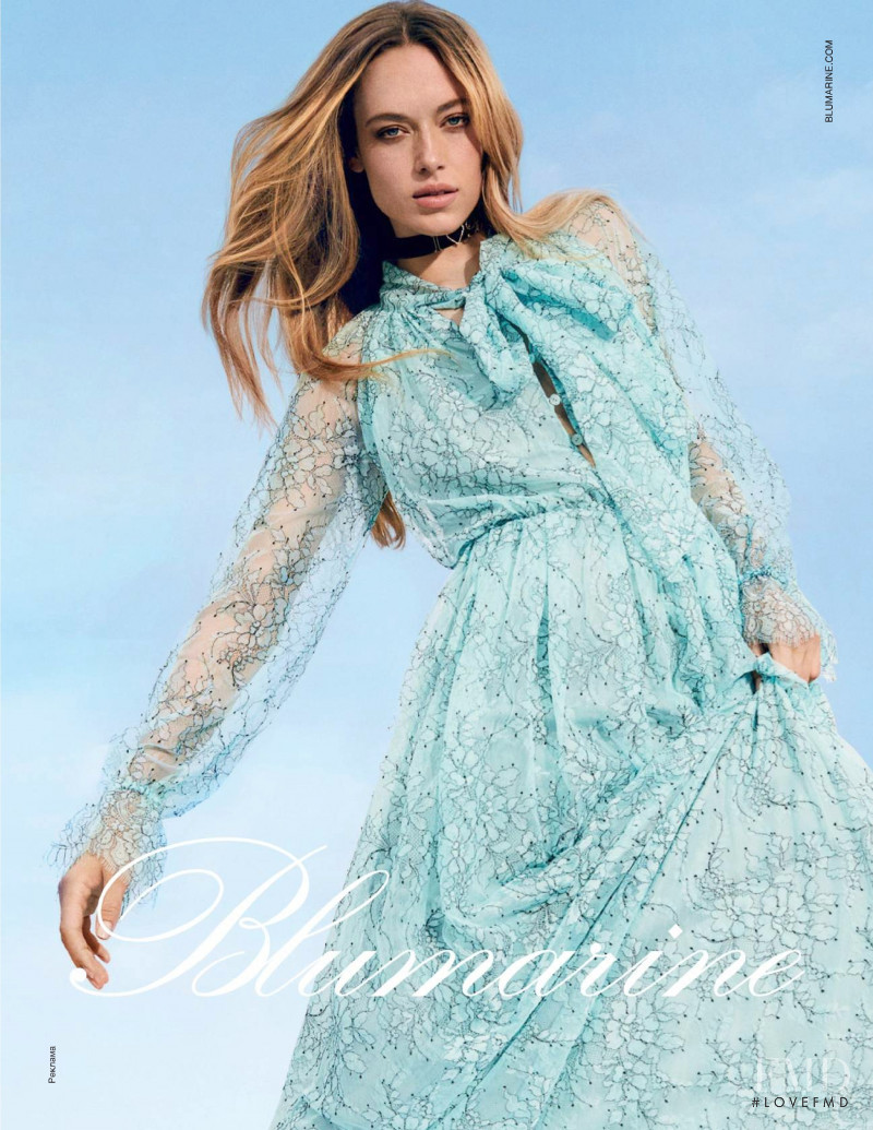 Hannah Ferguson featured in  the Blumarine advertisement for Autumn/Winter 2019