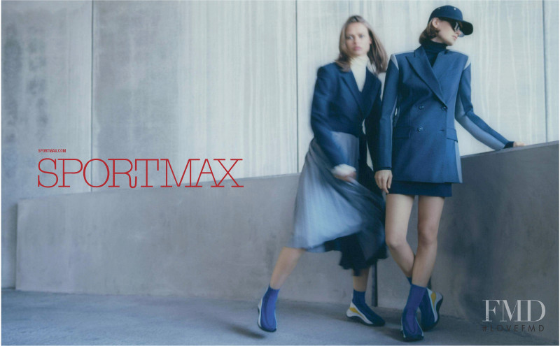 Birgit Kos featured in  the Sportmax advertisement for Autumn/Winter 2019