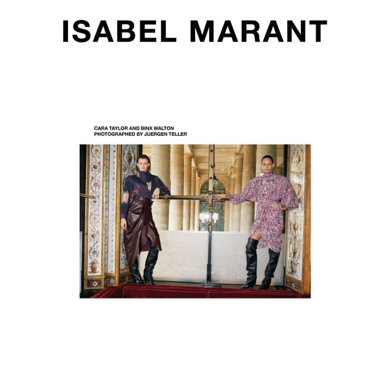 Cara Taylor featured in  the Isabel Marant advertisement for Autumn/Winter 2019