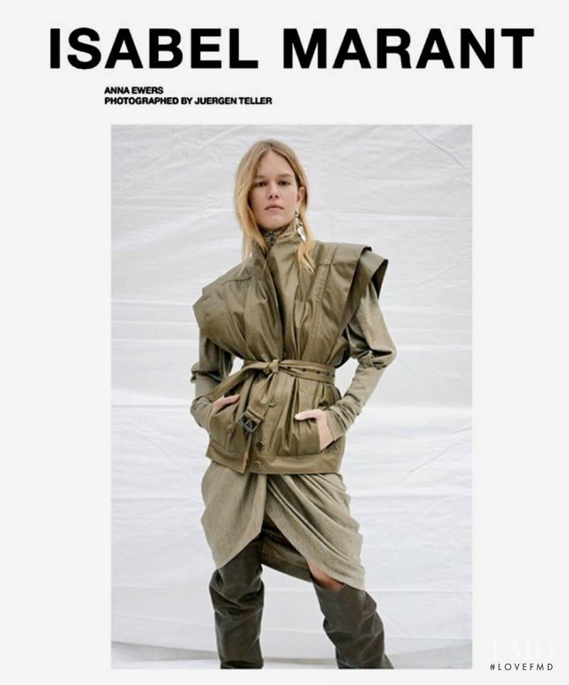 Anna Ewers featured in  the Isabel Marant advertisement for Autumn/Winter 2019