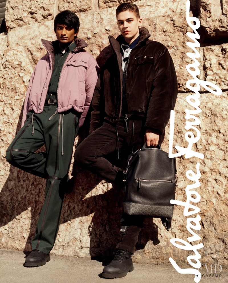 Rishi Robin featured in  the Salvatore Ferragamo advertisement for Autumn/Winter 2019