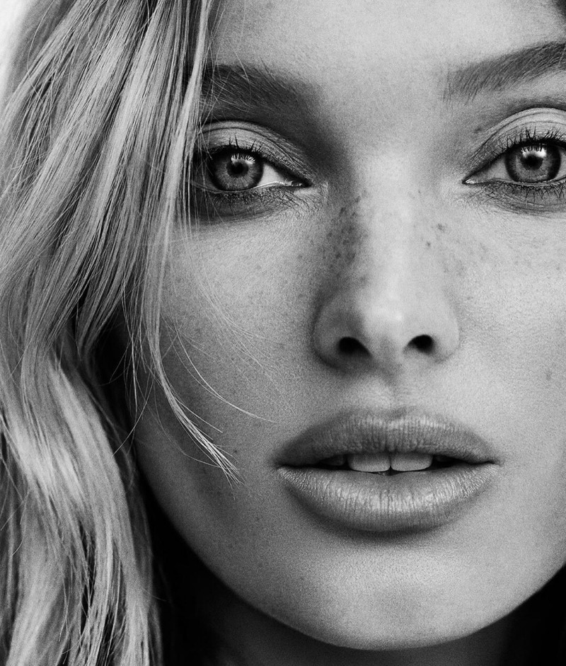 Elsa Hosk featured in  the J Brand advertisement for Autumn/Winter 2019