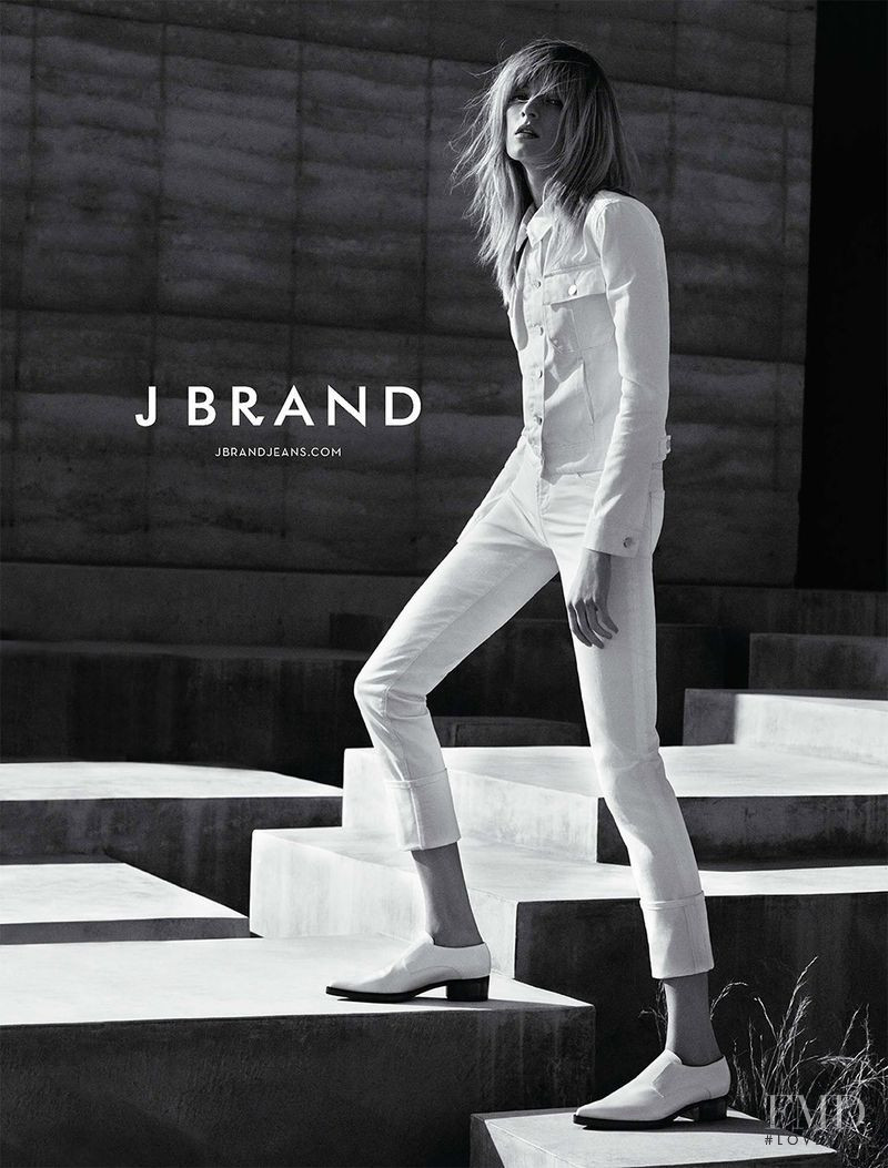 Daria Strokous featured in  the J Brand advertisement for Spring/Summer 2015