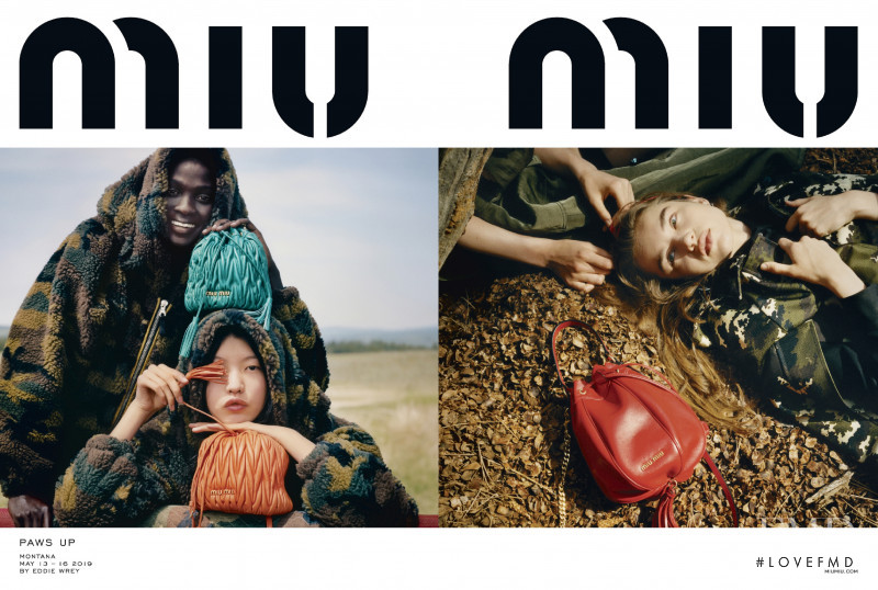 Aliet Sarah Isaiah featured in  the Miu Miu advertisement for Autumn/Winter 2019