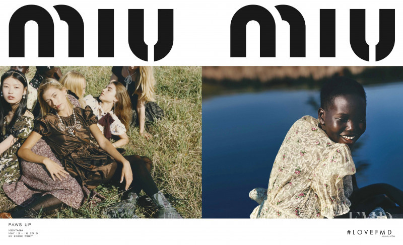 Adut Akech Bior featured in  the Miu Miu advertisement for Autumn/Winter 2019
