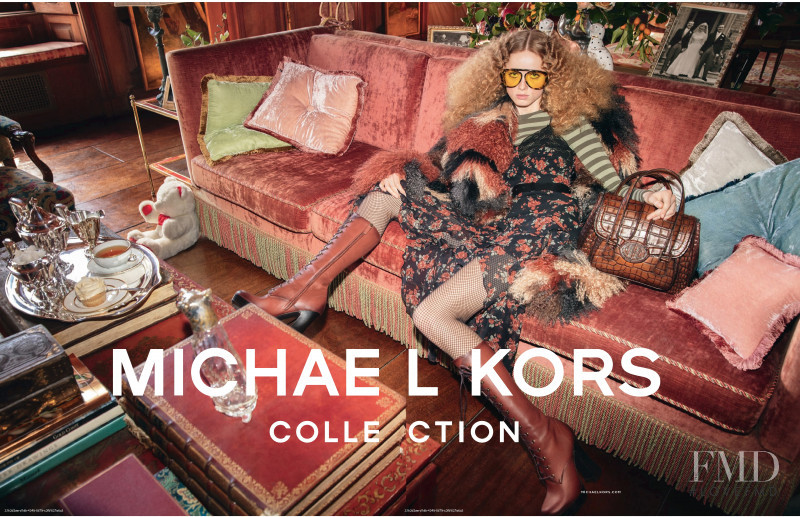 Rianne Van Rompaey featured in  the Michael Kors Collection advertisement for Autumn/Winter 2019