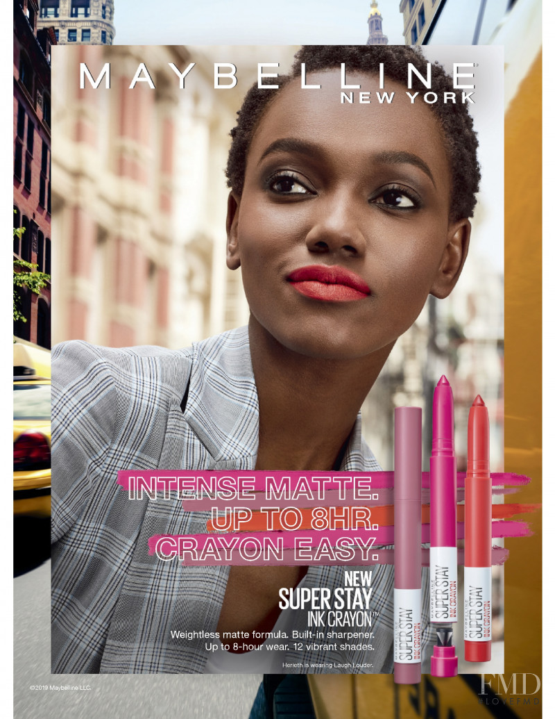 Herieth Paul featured in  the Maybelline advertisement for Fall 2019