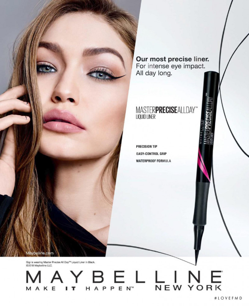 Gigi Hadid featured in  the Maybelline advertisement for Fall 2019