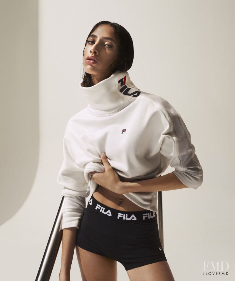 Yasmin Wijnaldum featured in  the Fila Explore advertisement for Autumn/Winter 2019