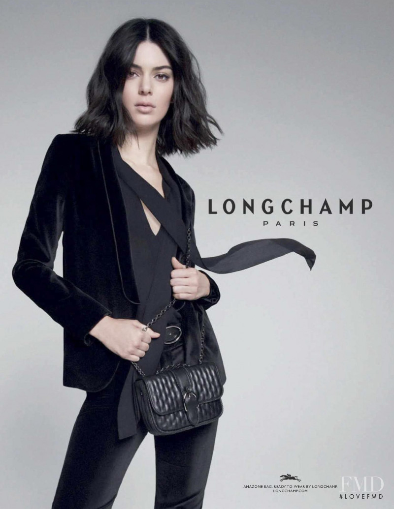 Kendall Jenner featured in  the Longchamp advertisement for Autumn/Winter 2018