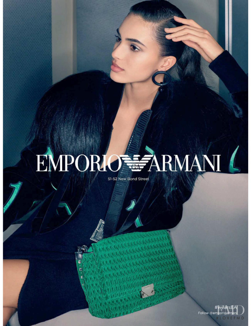 Aira Ferreira featured in  the Emporio Armani advertisement for Autumn/Winter 2018