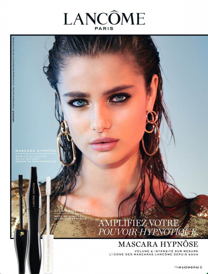 Taylor Hill featured in  the Lancome advertisement for Autumn/Winter 2018