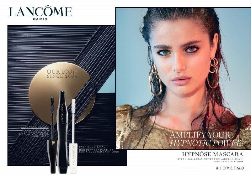 Taylor Hill featured in  the Lancome advertisement for Autumn/Winter 2018