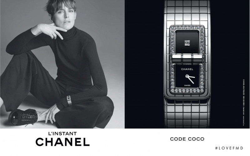 Stella Tennant featured in  the Chanel Watches advertisement for Autumn/Winter 2018