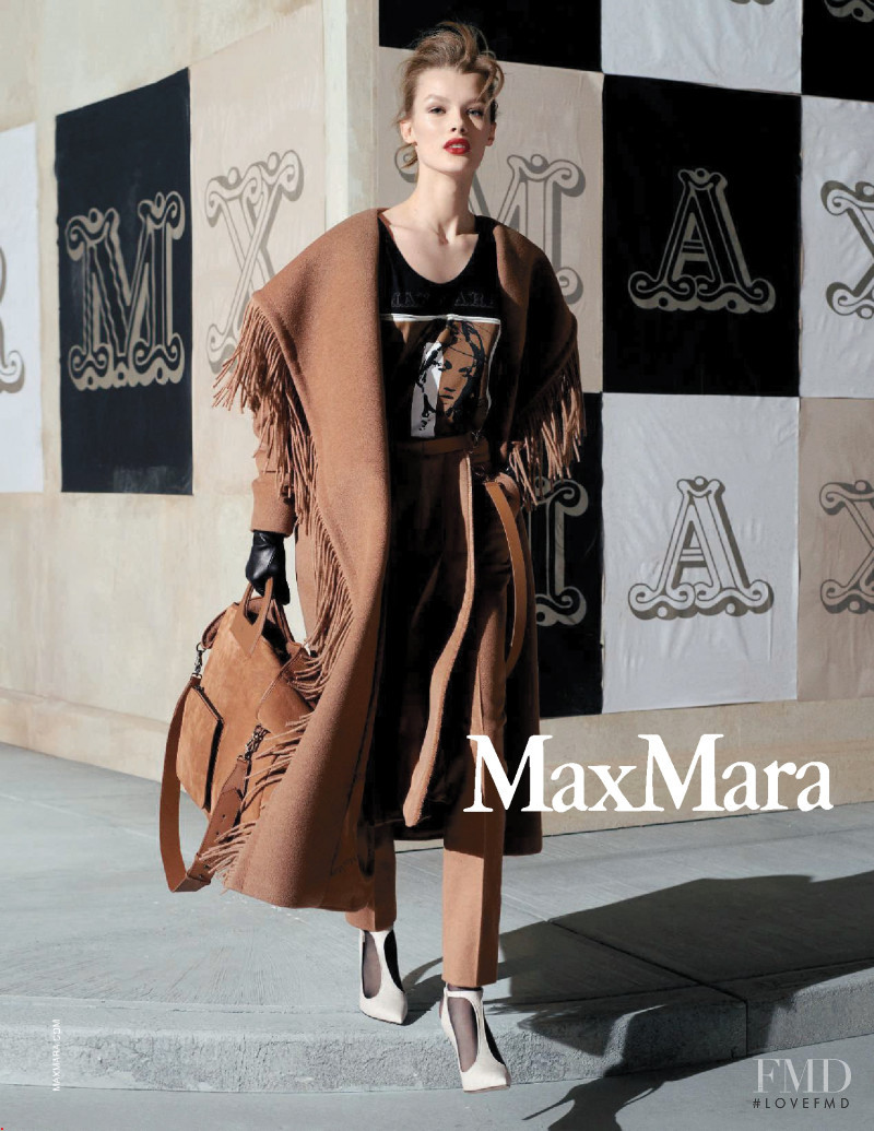 Kris Grikaite featured in  the Max Mara advertisement for Autumn/Winter 2018