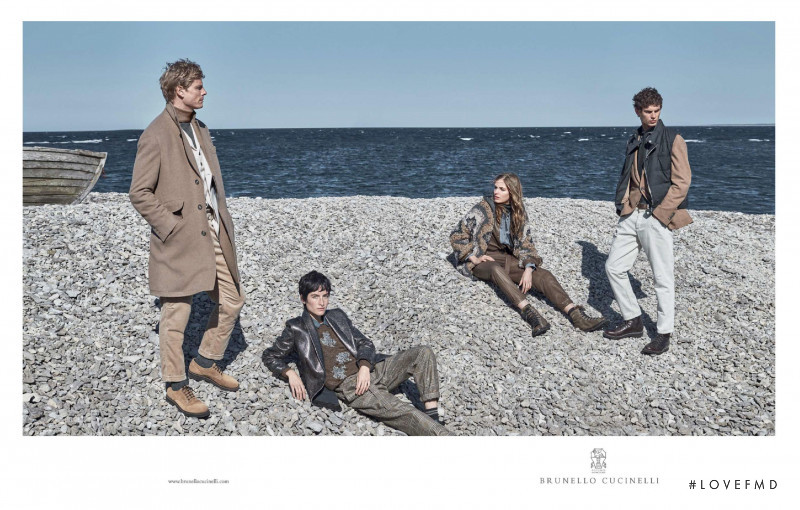 Arthur Gosse featured in  the Brunello Cucinelli advertisement for Autumn/Winter 2018