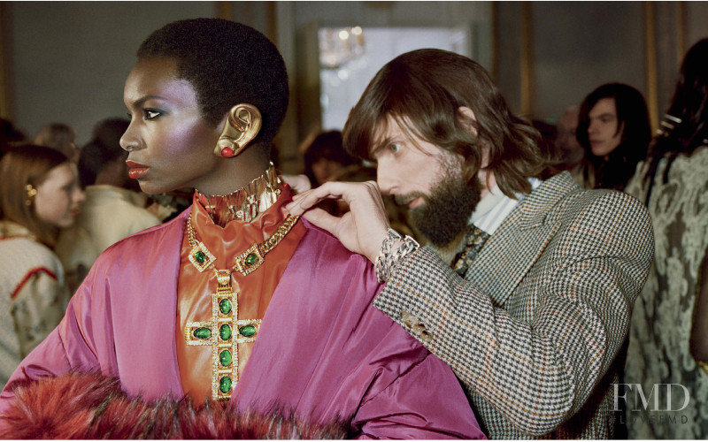 Otto Zinsou featured in  the Gucci advertisement for Autumn/Winter 2019