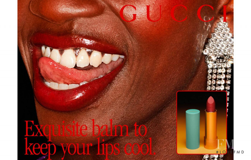 Achok Majak featured in  the Gucci Beauty Network Lipstick advertisement for Summer 2019