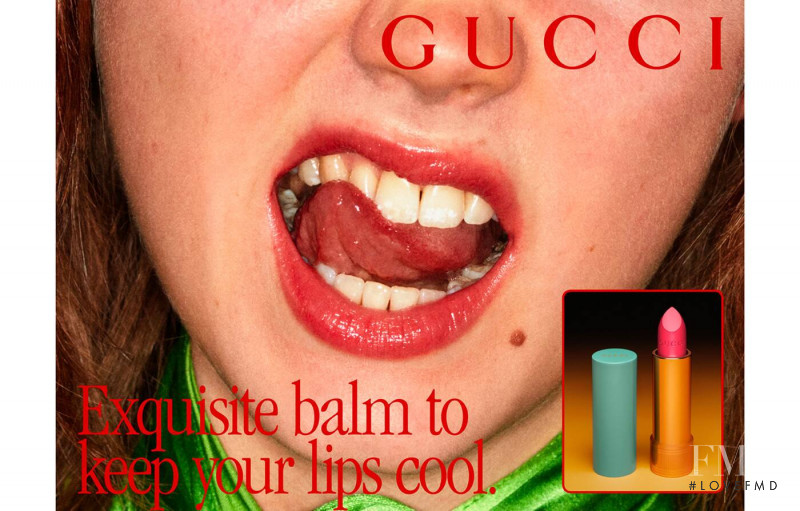 Ellia Sophia featured in  the Gucci Beauty Network Lipstick advertisement for Summer 2019