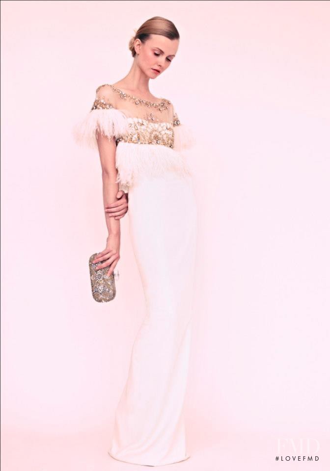 Kamila Filipcikova featured in  the Marchesa fashion show for Resort 2013