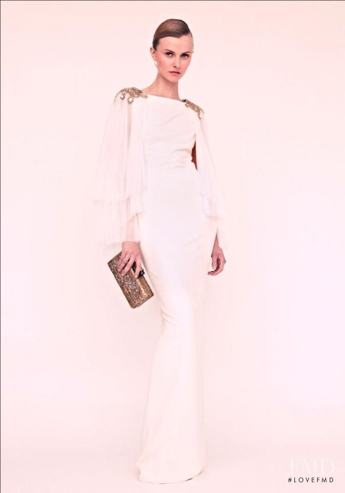 Kamila Filipcikova featured in  the Marchesa fashion show for Resort 2013