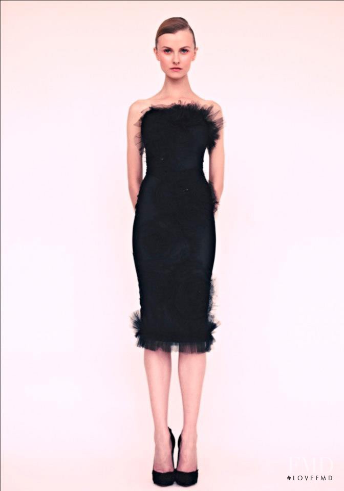 Kamila Filipcikova featured in  the Marchesa fashion show for Resort 2013