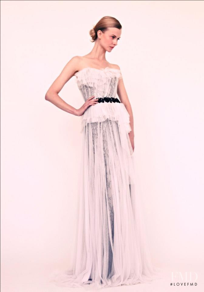 Kamila Filipcikova featured in  the Marchesa fashion show for Resort 2013