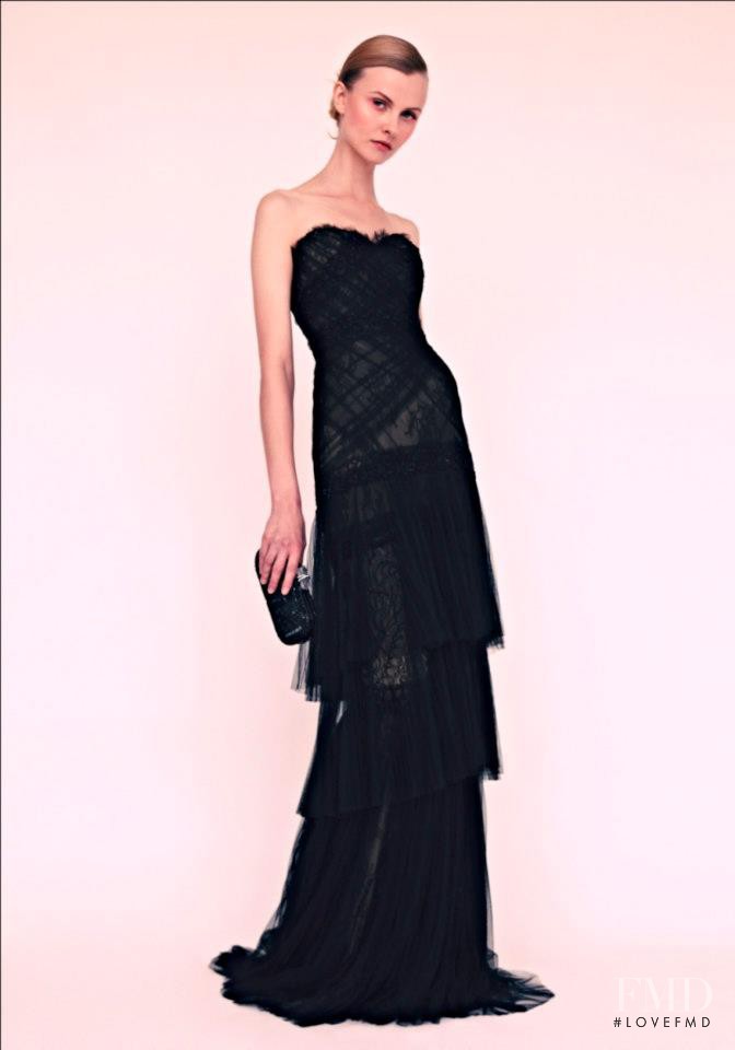 Kamila Filipcikova featured in  the Marchesa fashion show for Resort 2013