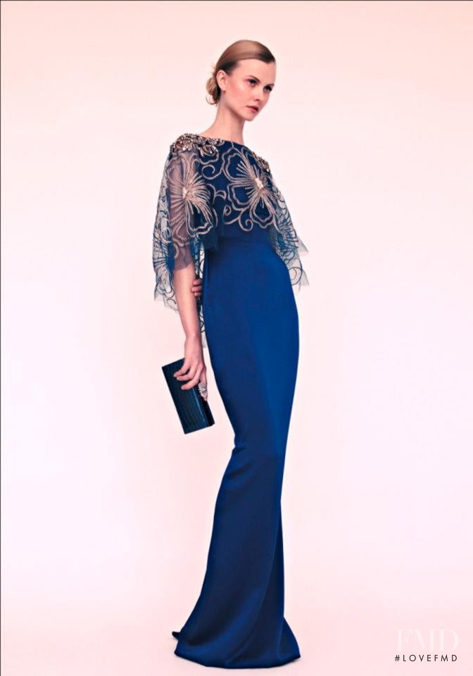 Kamila Filipcikova featured in  the Marchesa fashion show for Resort 2013