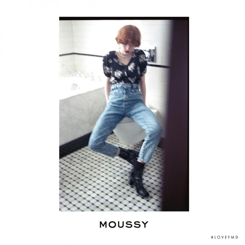 Edwina Preston featured in  the Moussy Moussy F/W 2019 advertisement for Autumn/Winter 2019