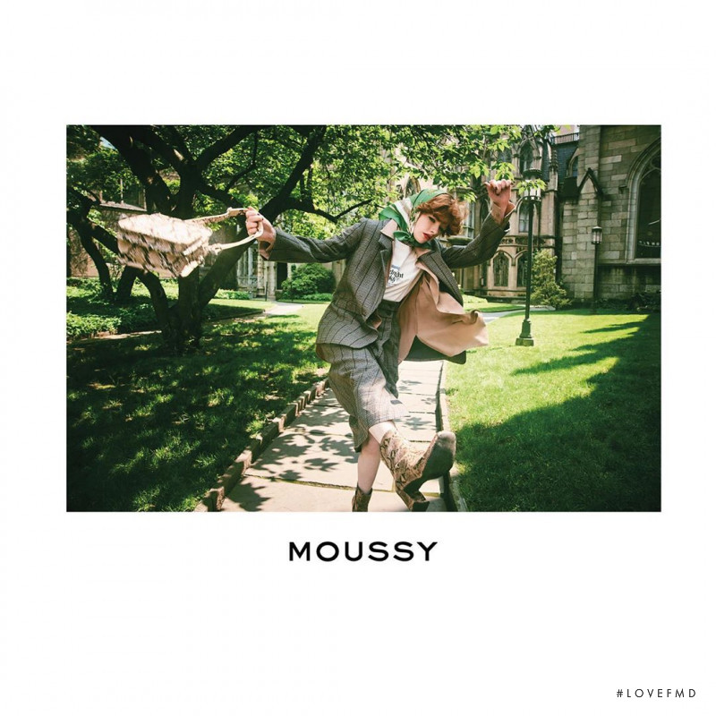 Edwina Preston featured in  the Moussy Moussy F/W 2019 advertisement for Autumn/Winter 2019