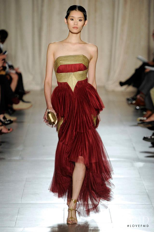 Ming Xi featured in  the Marchesa fashion show for Spring/Summer 2013