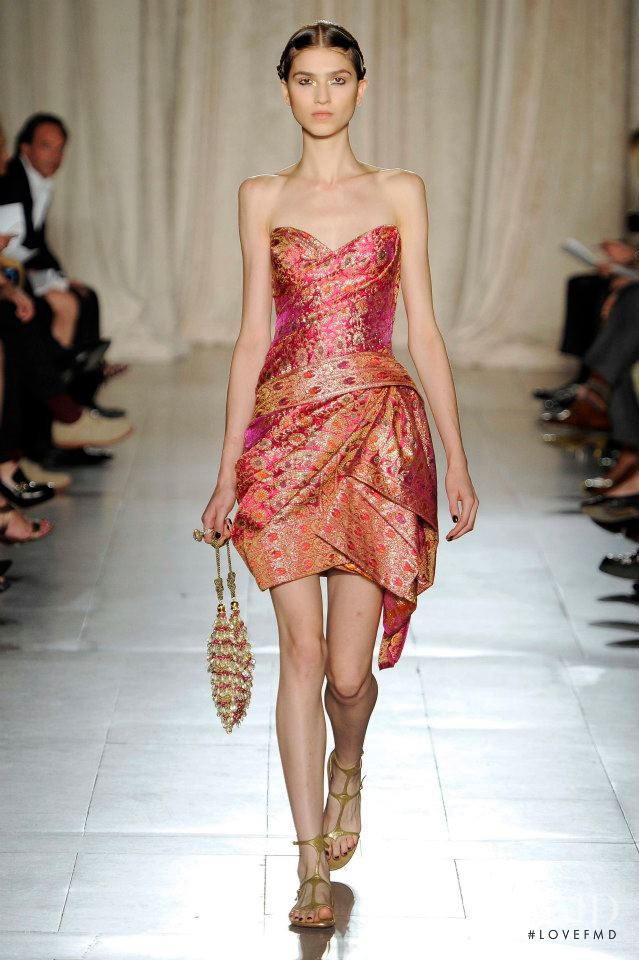 Marcele dal Cortivo featured in  the Marchesa fashion show for Spring/Summer 2013