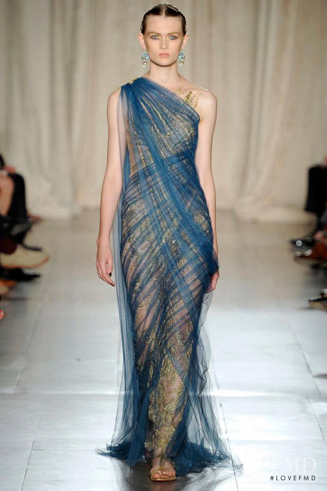 Lara Mullen featured in  the Marchesa fashion show for Spring/Summer 2013