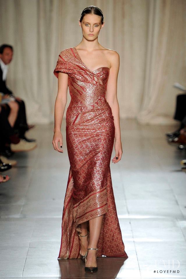 Charlotte Wiggins featured in  the Marchesa fashion show for Spring/Summer 2013