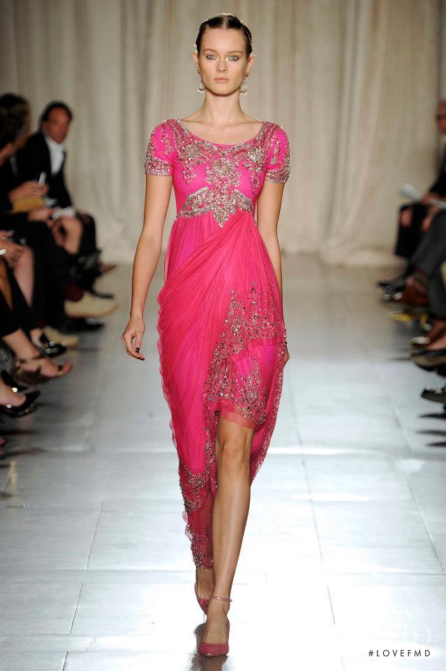 Monika Jagaciak featured in  the Marchesa fashion show for Spring/Summer 2013