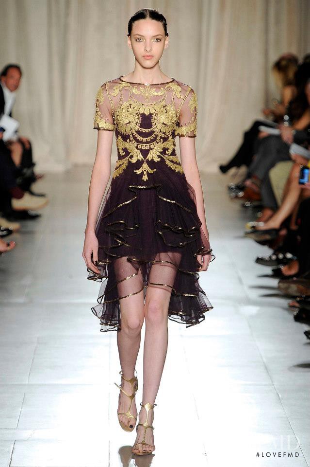 Clarice Vitkauskas featured in  the Marchesa fashion show for Spring/Summer 2013