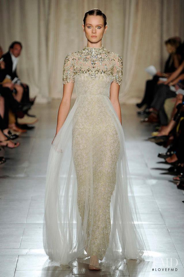 Monika Jagaciak featured in  the Marchesa fashion show for Spring/Summer 2013