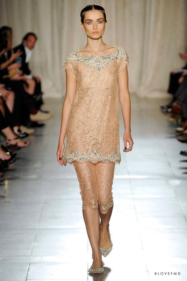 Andreea Diaconu featured in  the Marchesa fashion show for Spring/Summer 2013
